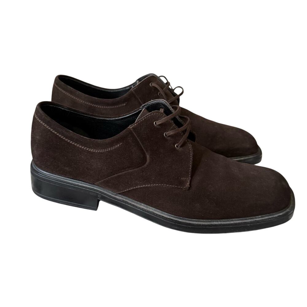 Salvatore Ferragamo Brown Suede Leather Oxford Shoes Men’s 8.5